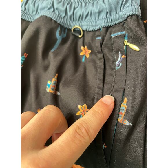 Baja Llama Tree Brown Swim Trunks Board Shorts Men’s Size M Aquatic Cactus - Picture 7 of 14